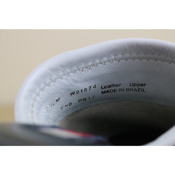 Vintage Tommy Hilfiger Shoes 7.5M Blue Leather Wooden Platform Chunky Y2K Clogs - Picture 6 of 11